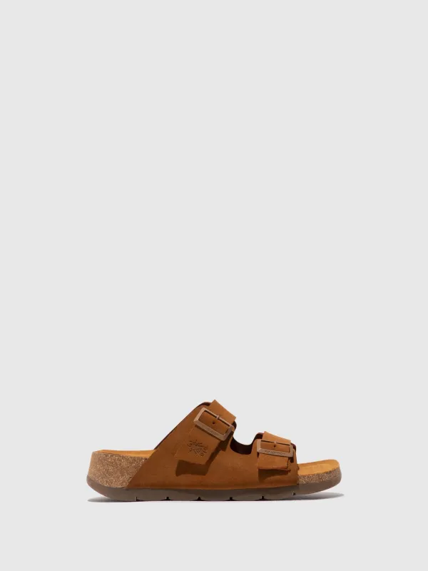 Buckle Sandals CAJA721FLY SUEDE CAMEL sold by Fly London
