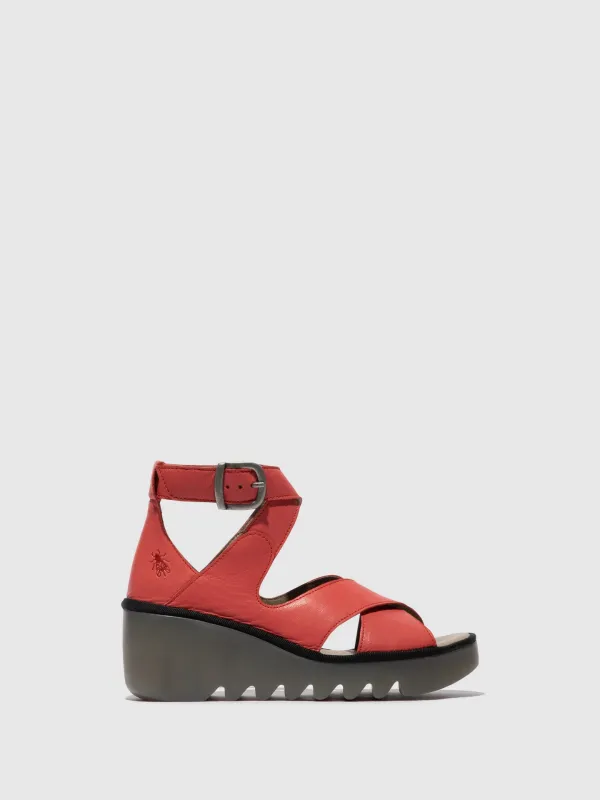 Buckle Sandals BYRE410FLY RASPBERRY sold by Fly London