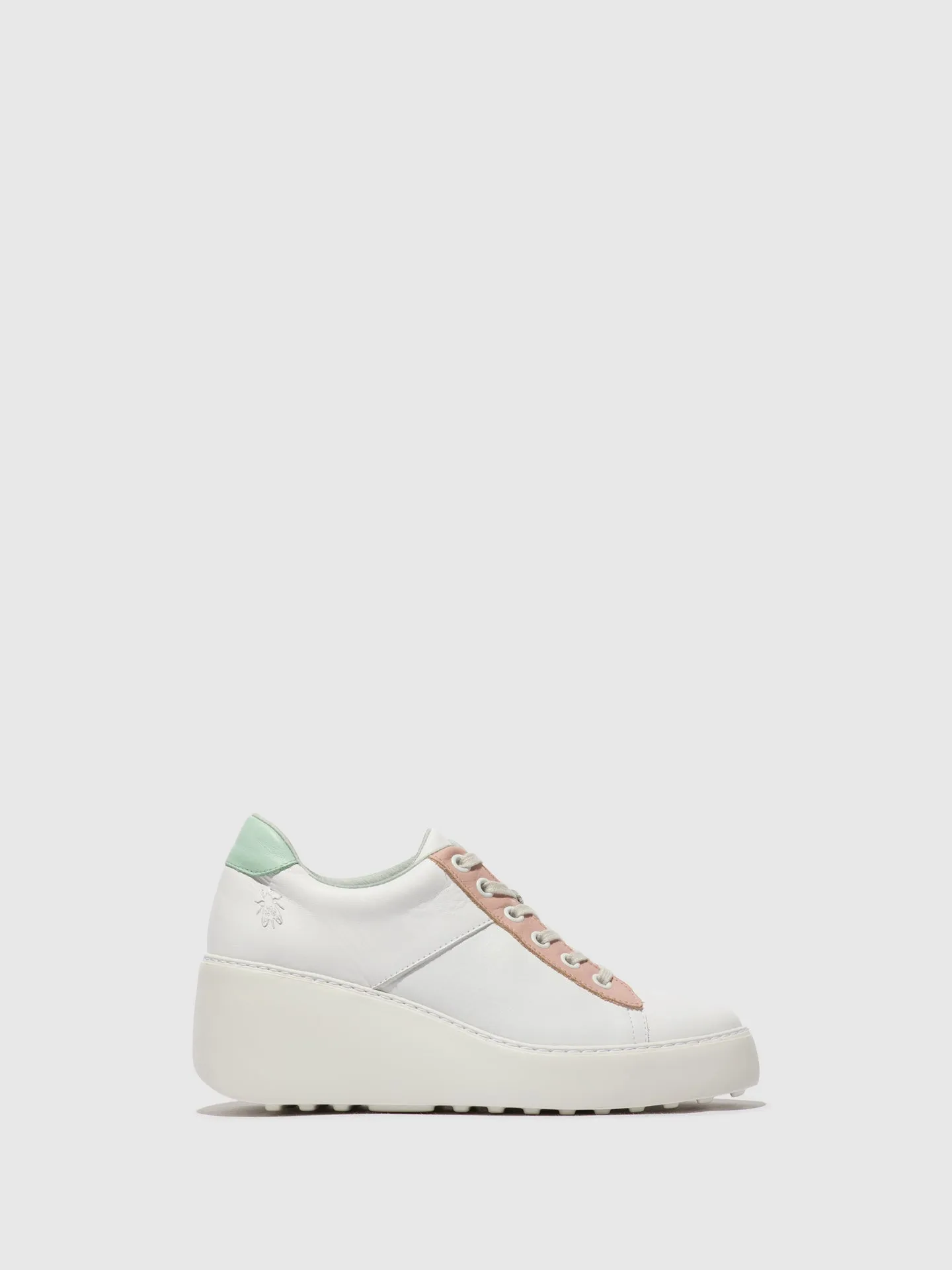 Lace-up Trainers DELF580FLY WHITE/NUDE/MINT sold by Fly London