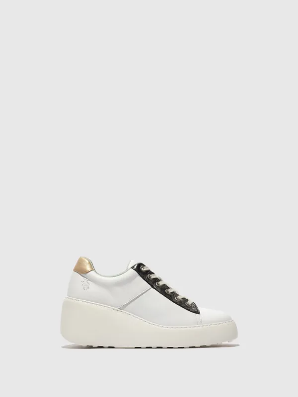 Lace-up Trainers DELF580FLY WHITE/GRAPHITE/MYNT sold by Fly London