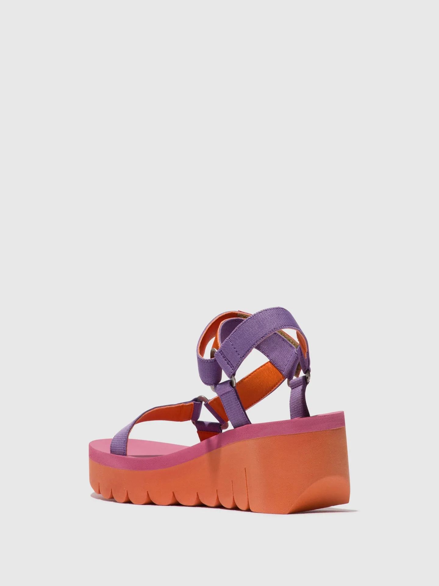 Velcro Sandals YEFA726FLY ORANGE/VIOLET (ROSE) sold by Fly London product image thumbnail 3