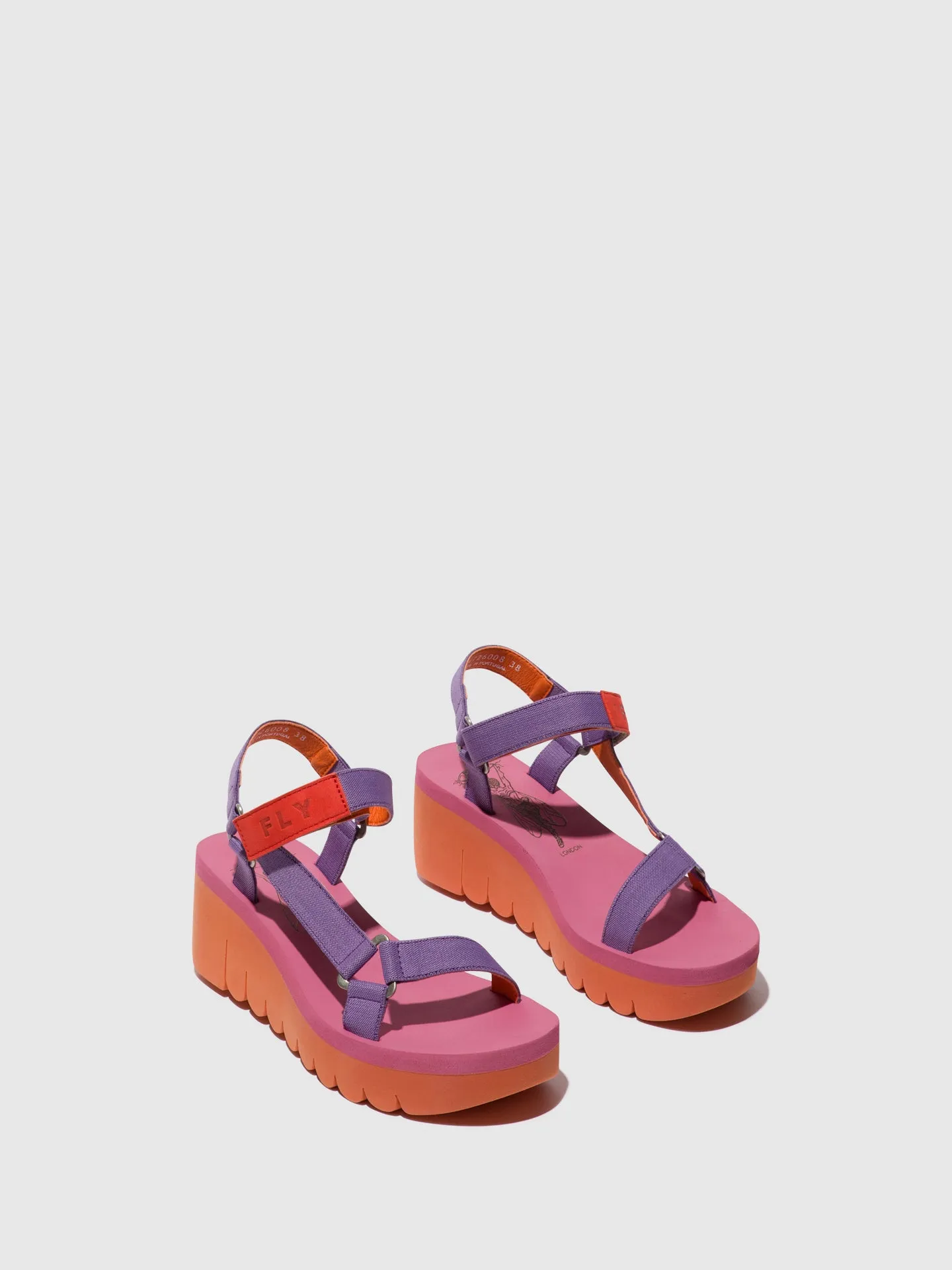 Velcro Sandals YEFA726FLY ORANGE/VIOLET (ROSE) sold by Fly London product image thumbnail 2