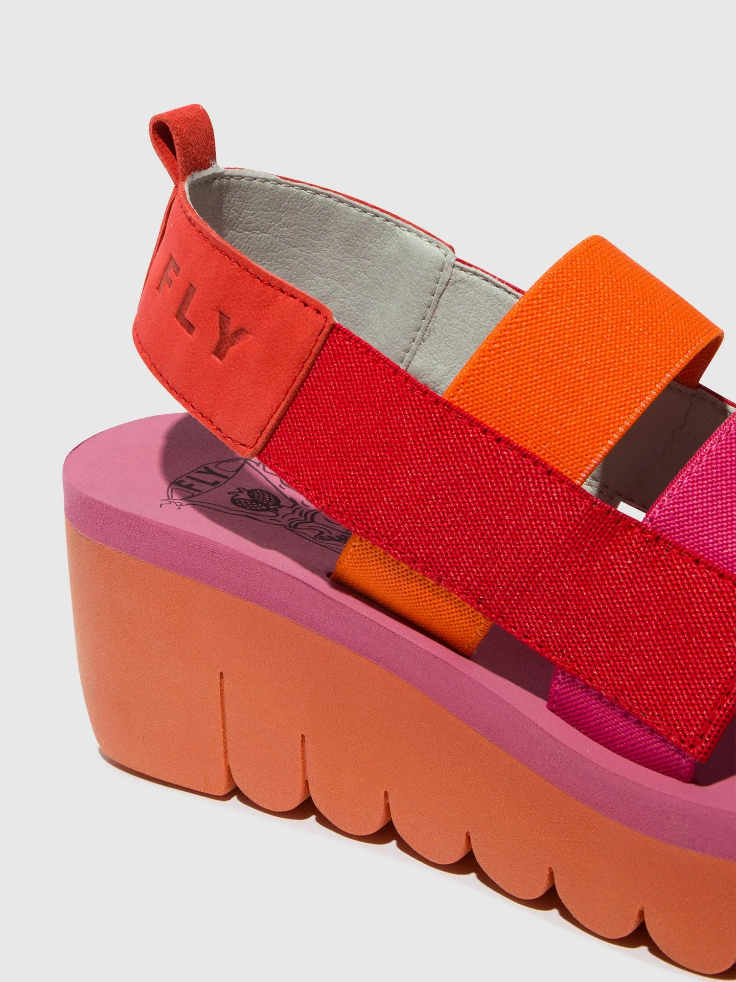 Strappy Sandals YERE847FLY RED/ORANGE (ROSE) sold by Fly London product image thumbnail 4