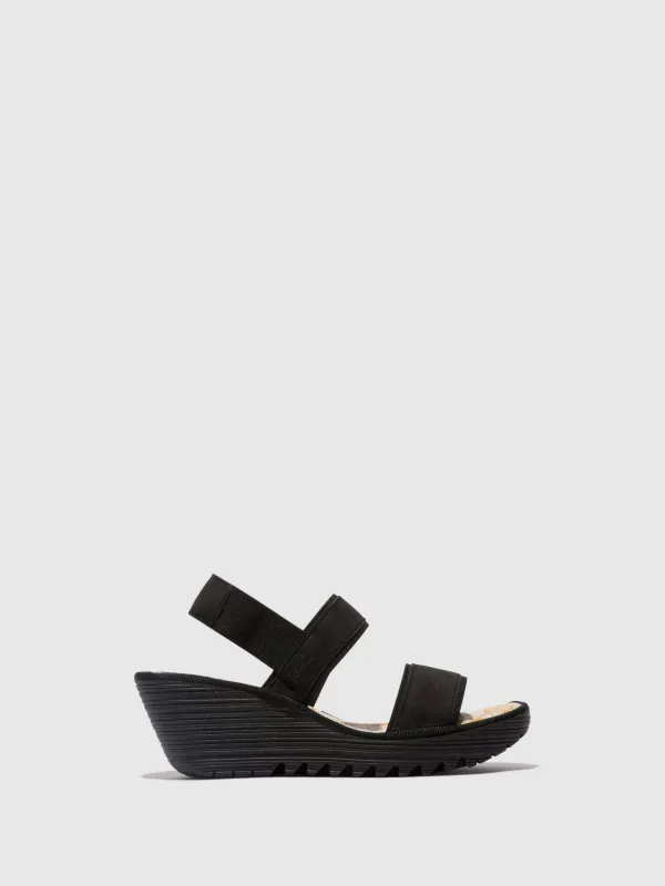 Sling-Back Sandals YACO416FLY BLACK sold by Fly London