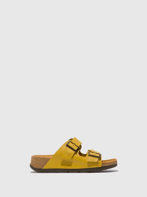 Buckle Sandals CAJA721FLY MUSTARD sold by Fly London