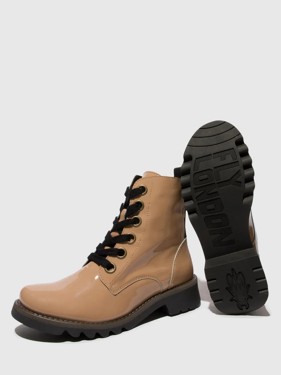 Lace-up Ankle Boots RAGI539FLY CAPUCCINO (BLACK SOLE) sold by Fly London product image thumbnail 4