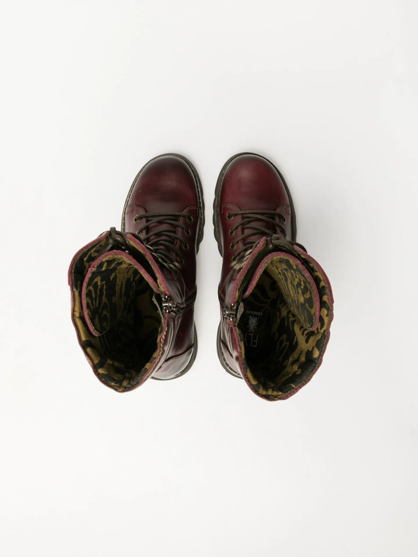 DarkRed Lace-up Boots sold by Fly London product image thumbnail 4