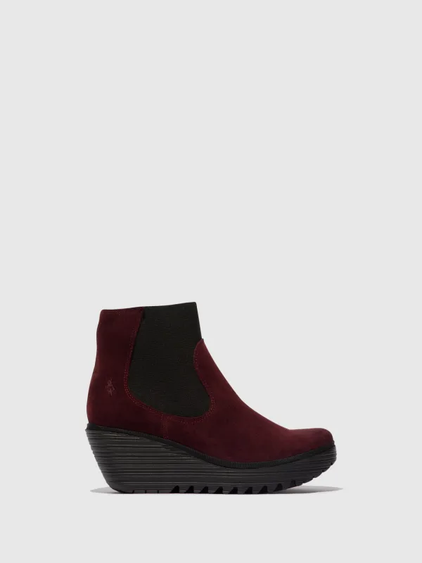 Chelsea Ankle Boots YADE398FLY OIL SUEDE WINE sold by Fly London