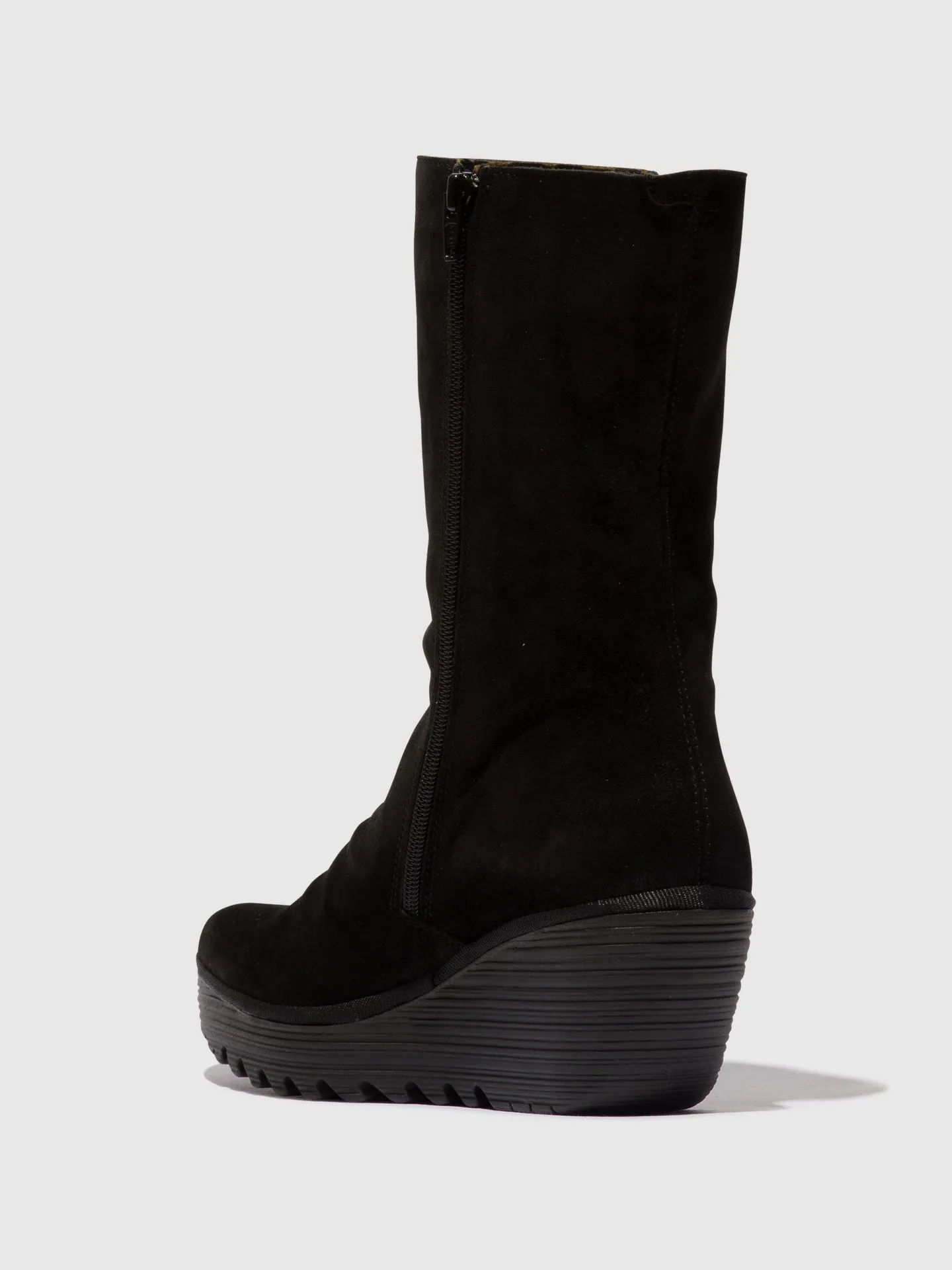 Zip Up Ankle Boots YEMY408FLY OIL SUEDE/MOUSSE BLACK sold by Fly London product image thumbnail 3