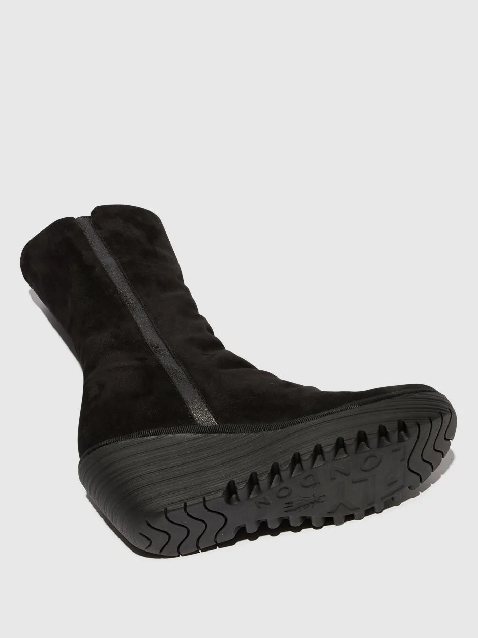 Zip Up Ankle Boots YEMY408FLY OIL SUEDE/MOUSSE BLACK sold by Fly London product image thumbnail 4