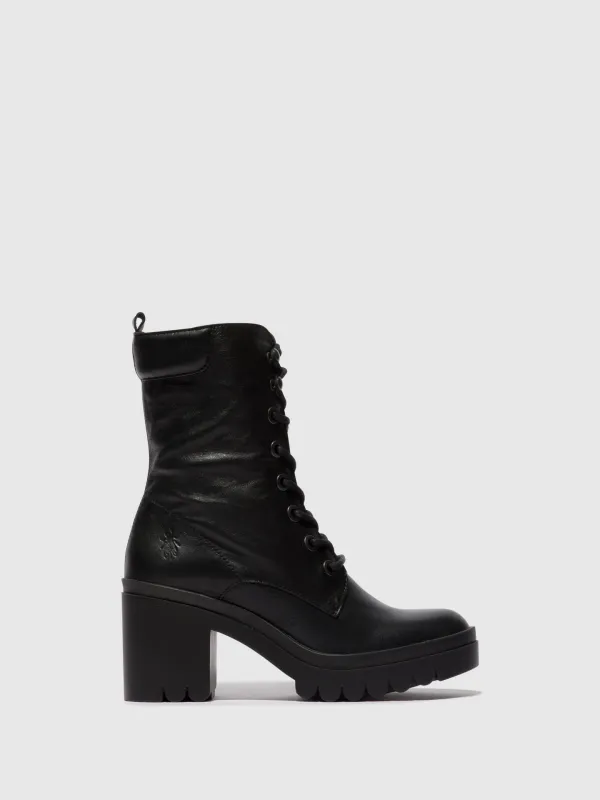 Lace-up Ankle Boots TIEL642FLY BLACK sold by Fly London