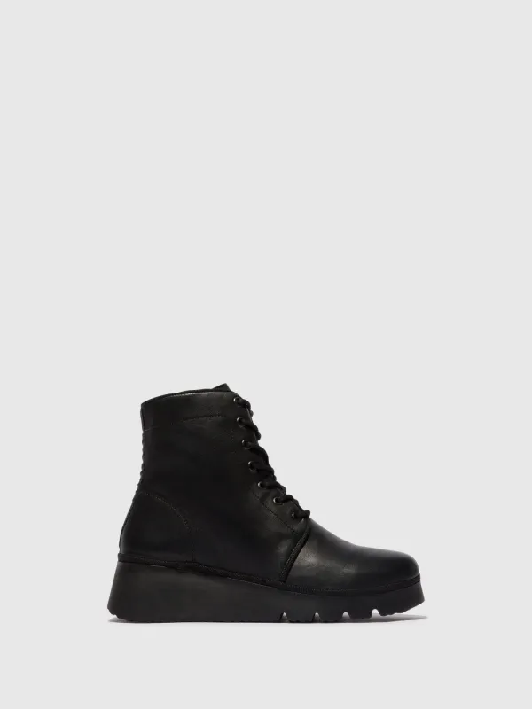 Lace-up Ankle Boots PALL404FLY BLACK sold by Fly London