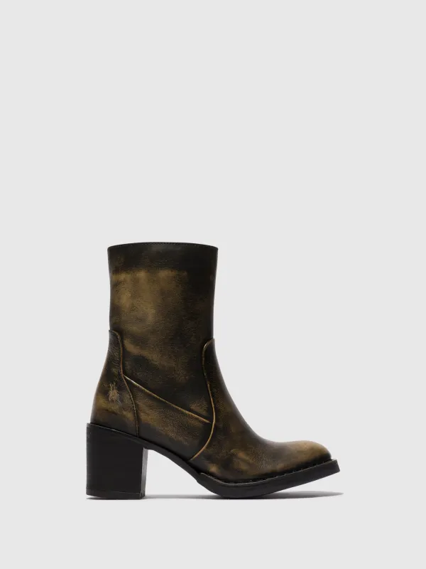 Zip Up Ankle Boots BECY097FLY OLIVE sold by Fly London