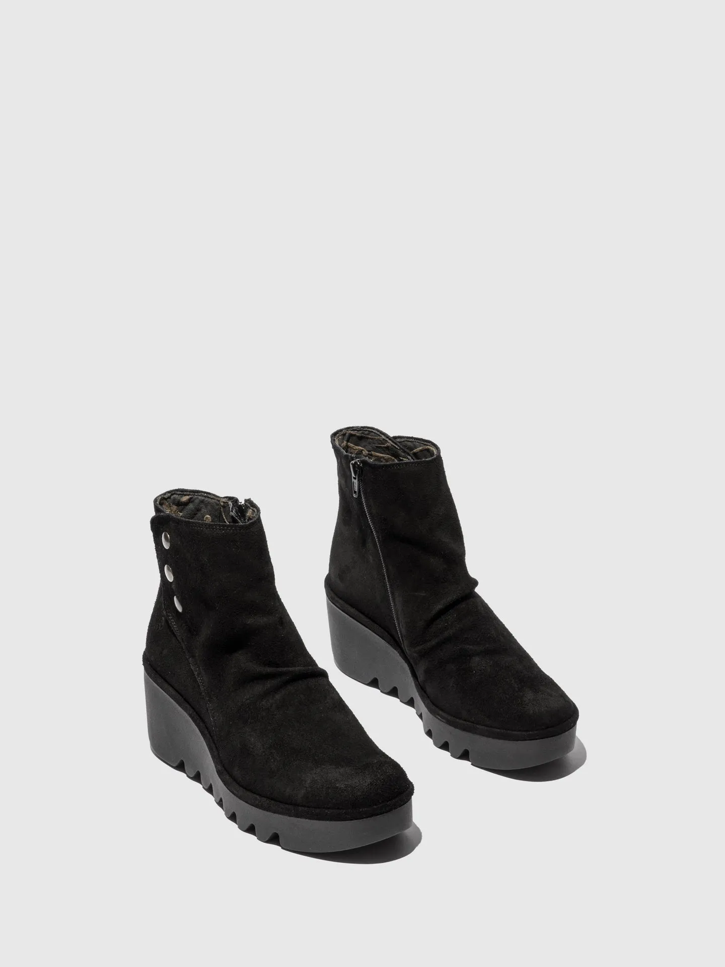 Zip Up Ankle Boots BROM344FLY OILSUEDE BLACK sold by Fly London product image thumbnail 2