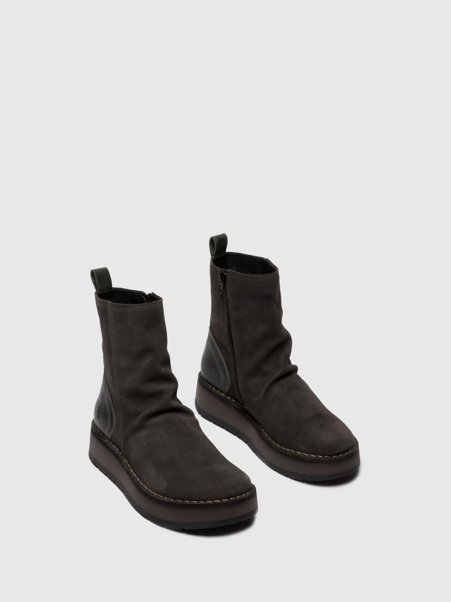 Zip Up Ankle Boots RENO053FLY OILSUEDE/RUG DIESEL sold by Fly London product image thumbnail 2