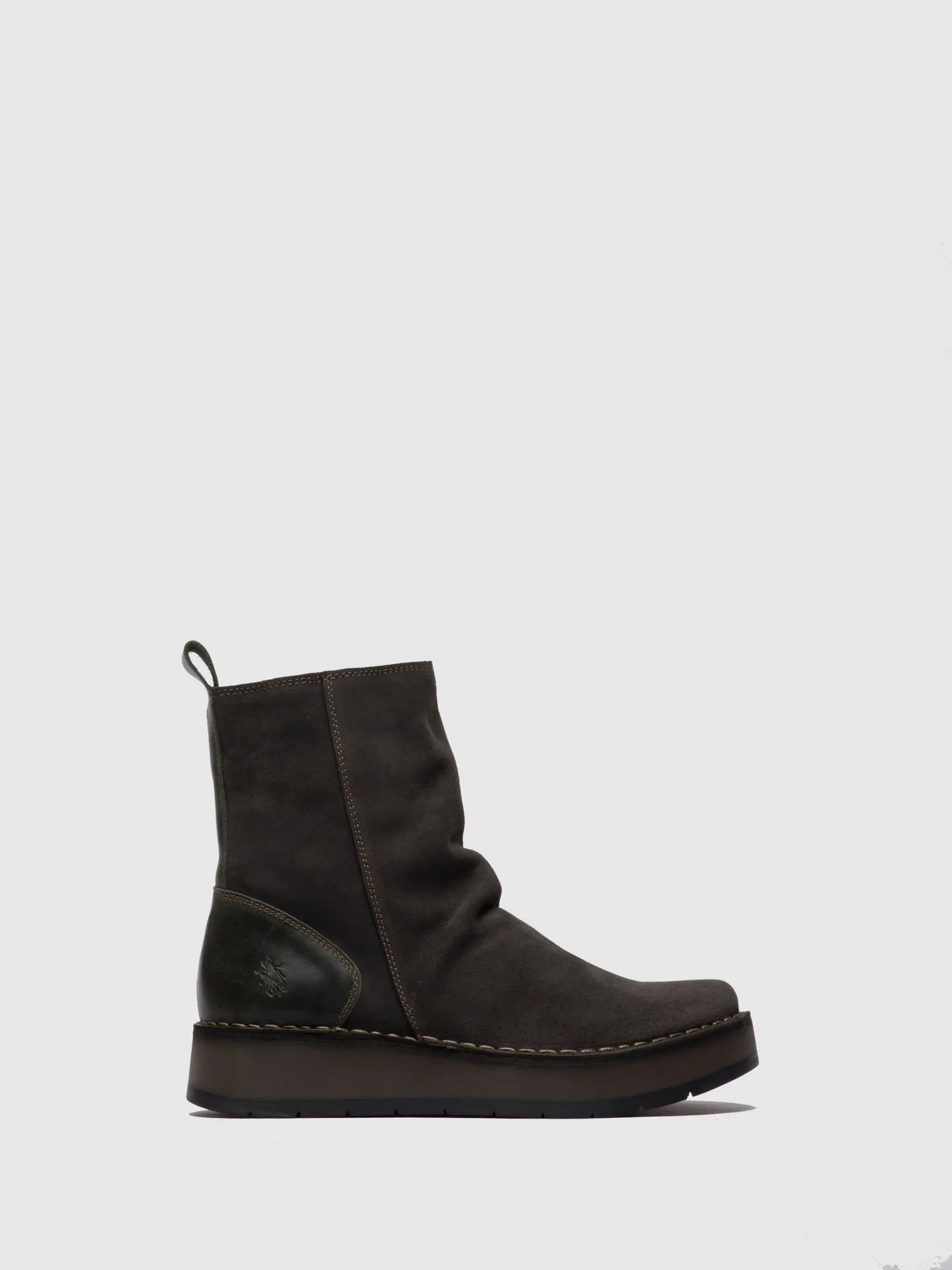 Zip Up Ankle Boots RENO053FLY OILSUEDE/RUG DIESEL sold by Fly London