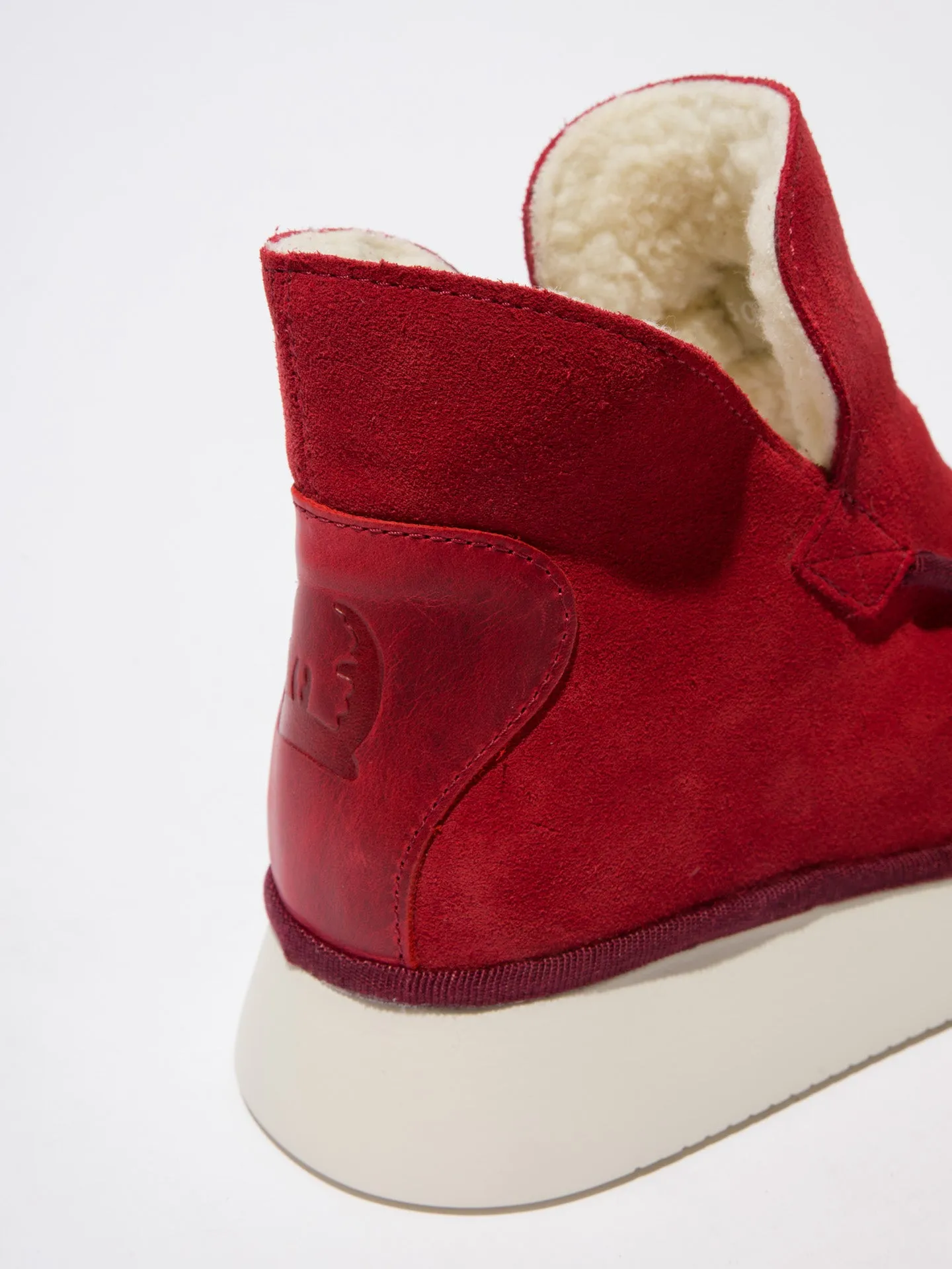 Round Toe Ankle Boots COZE348FLY SUEDE/RUG CARMINE RED sold by Fly London product image thumbnail 4