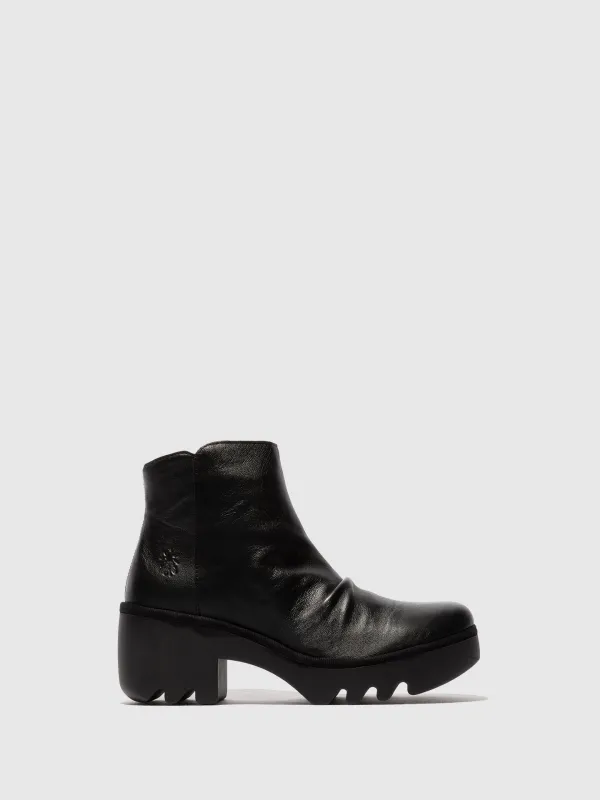 Zip Up Ankle Boots TULP592FLY DUBLIN BLACK sold by Fly London