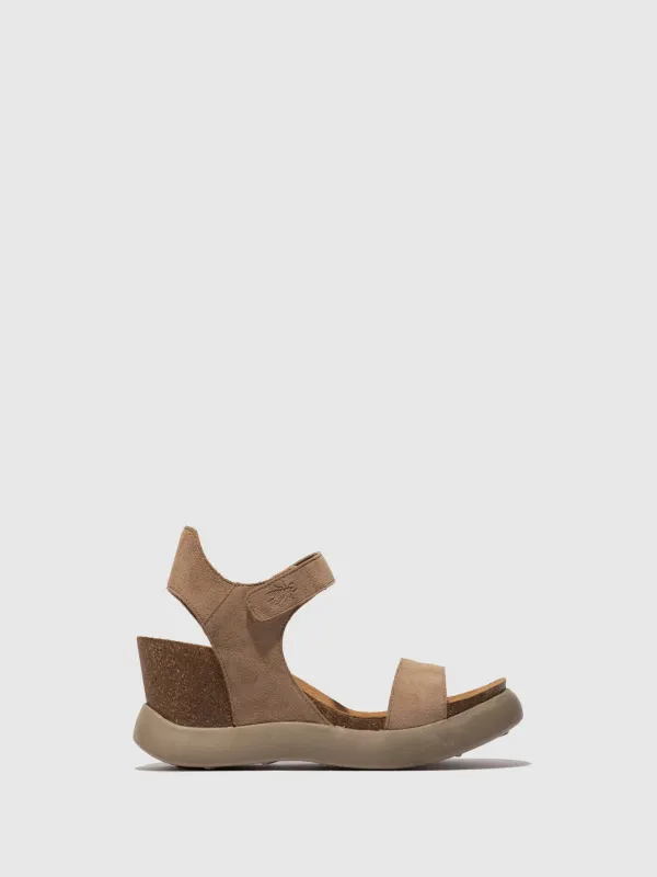 Velcro Sandals GOGO967FLY SUEDE TAUPE sold by Fly London