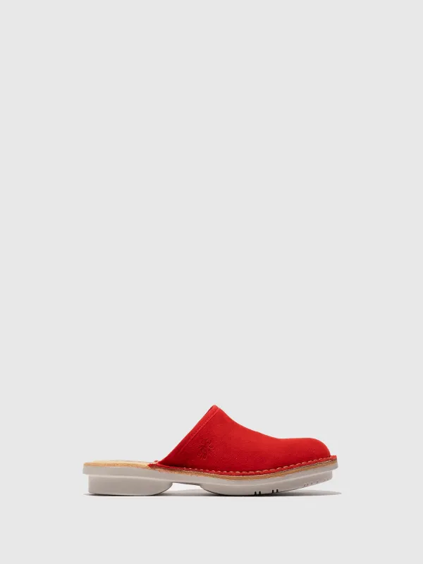 Round Toe Clogs FUZY151FLY SCARLET sold by Fly London