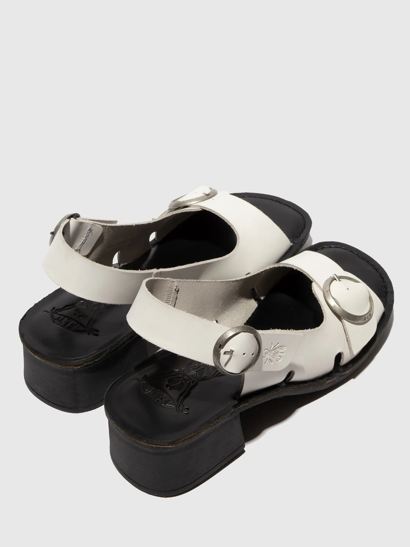 Buckle Sandals EDOV237FLY WHITE/BLACK sold by Fly London product image thumbnail 4