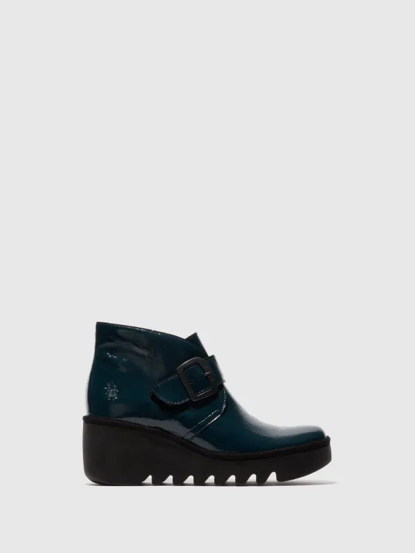 Buckle Ankle Boots BIRT397FLY NAPPALAK NAVY sold by Fly London