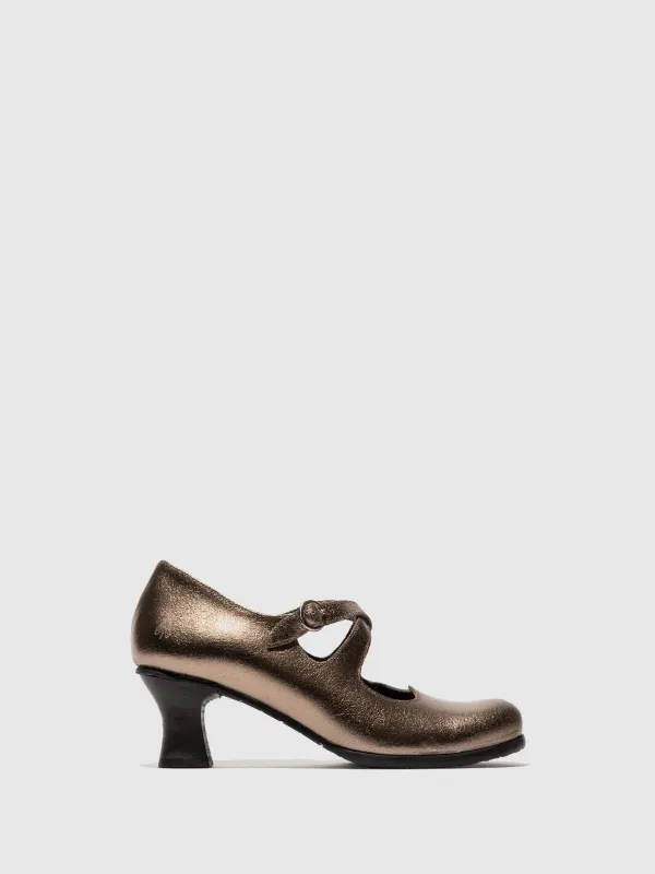 Heel Shoes BAIV276FLY DK. GOLD sold by Fly London