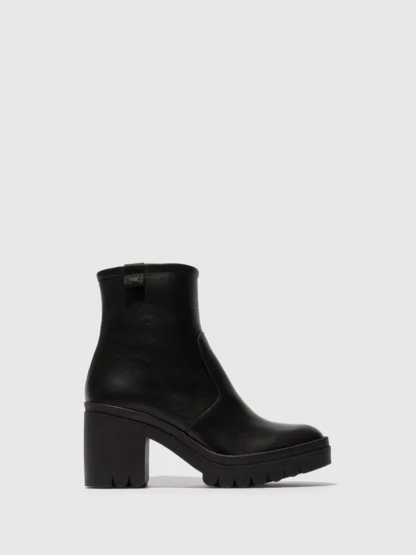 Zip Up Ankle Boots TAGI119FLY BLACK sold by Fly London