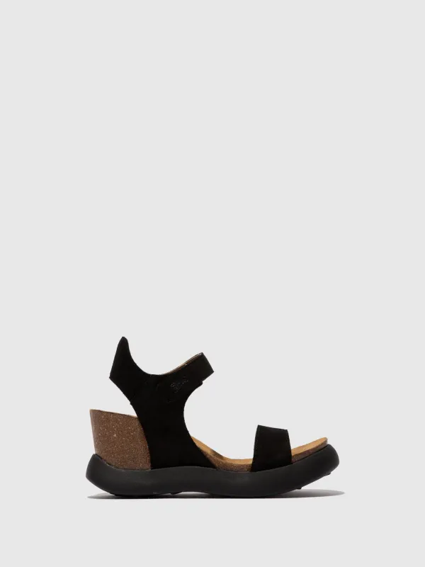 Velcro Sandals GOGO967FLY SUEDE BLACK sold by Fly London