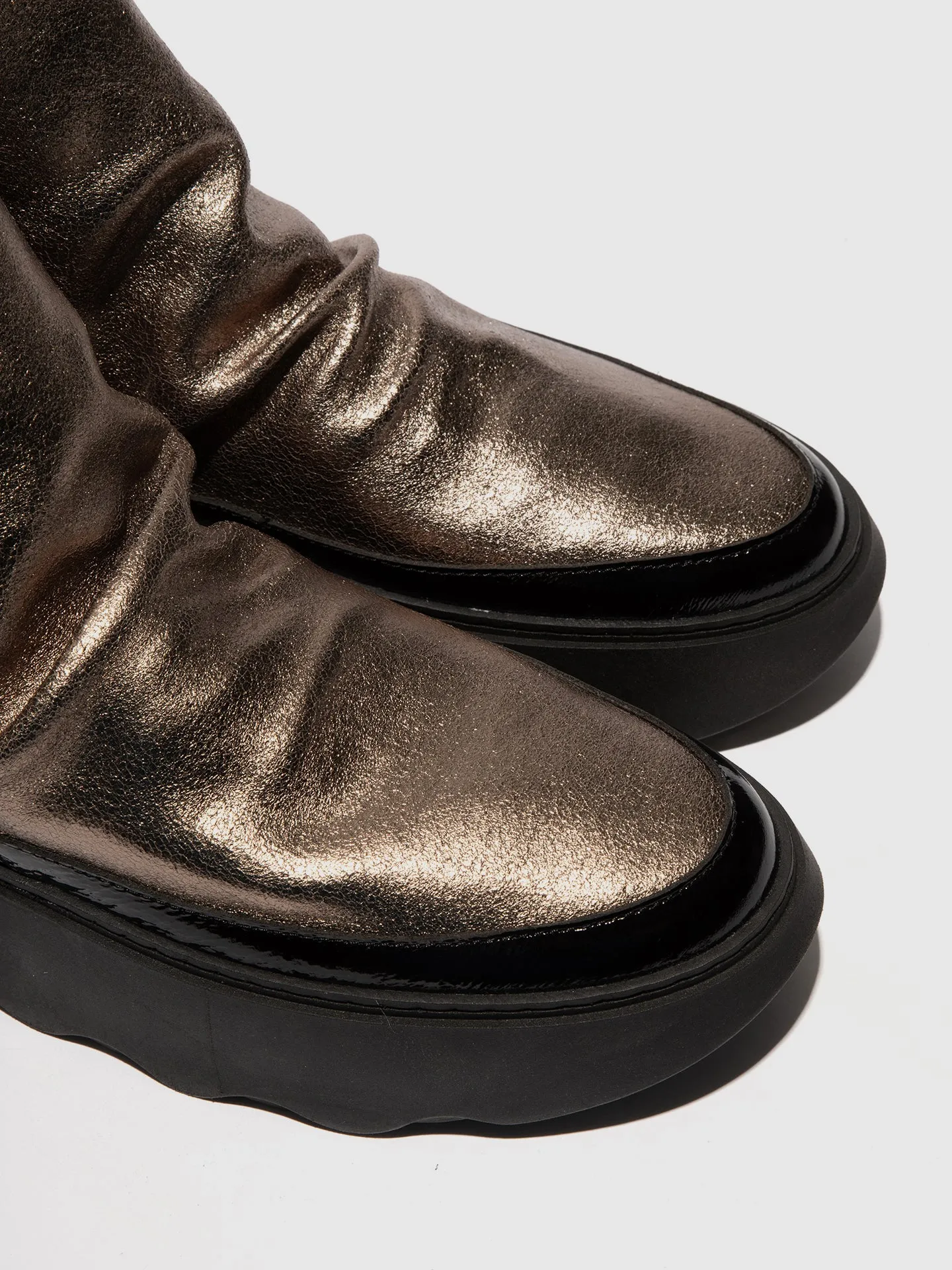 Zip Up Ankle Boots FABY728FLY DK. GOLD/BLACK sold by Fly London product image thumbnail 2