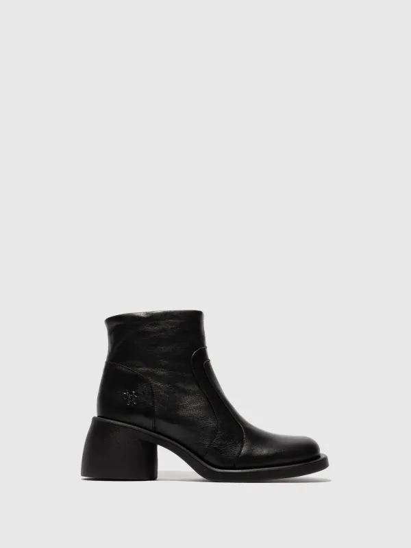 Zip Up Ankle Boots HEWI304FLY BLACK sold by Fly London