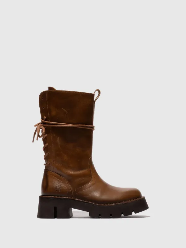 Zip Up Ankle Boots BERF160FLY CAMEL sold by Fly London