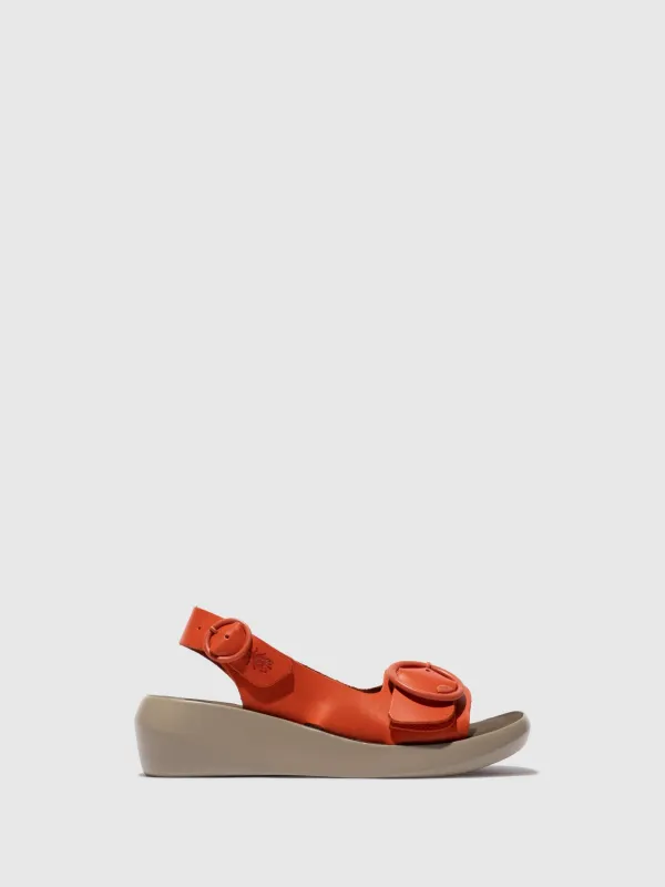 Sling-Back Sandals BERK754FLY SCARLET sold by Fly London