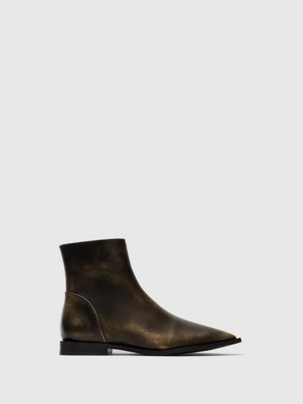Pointed Toe Ankle Boots RUUL348FLY GOLD made by Fly London