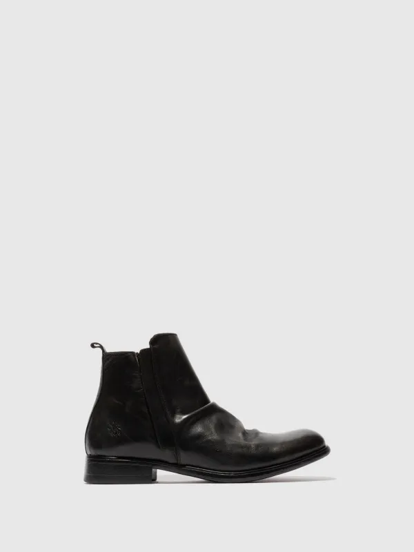 Zip Up Ankle Boots MOWI146FLY WASHED BLACK sold by Fly London