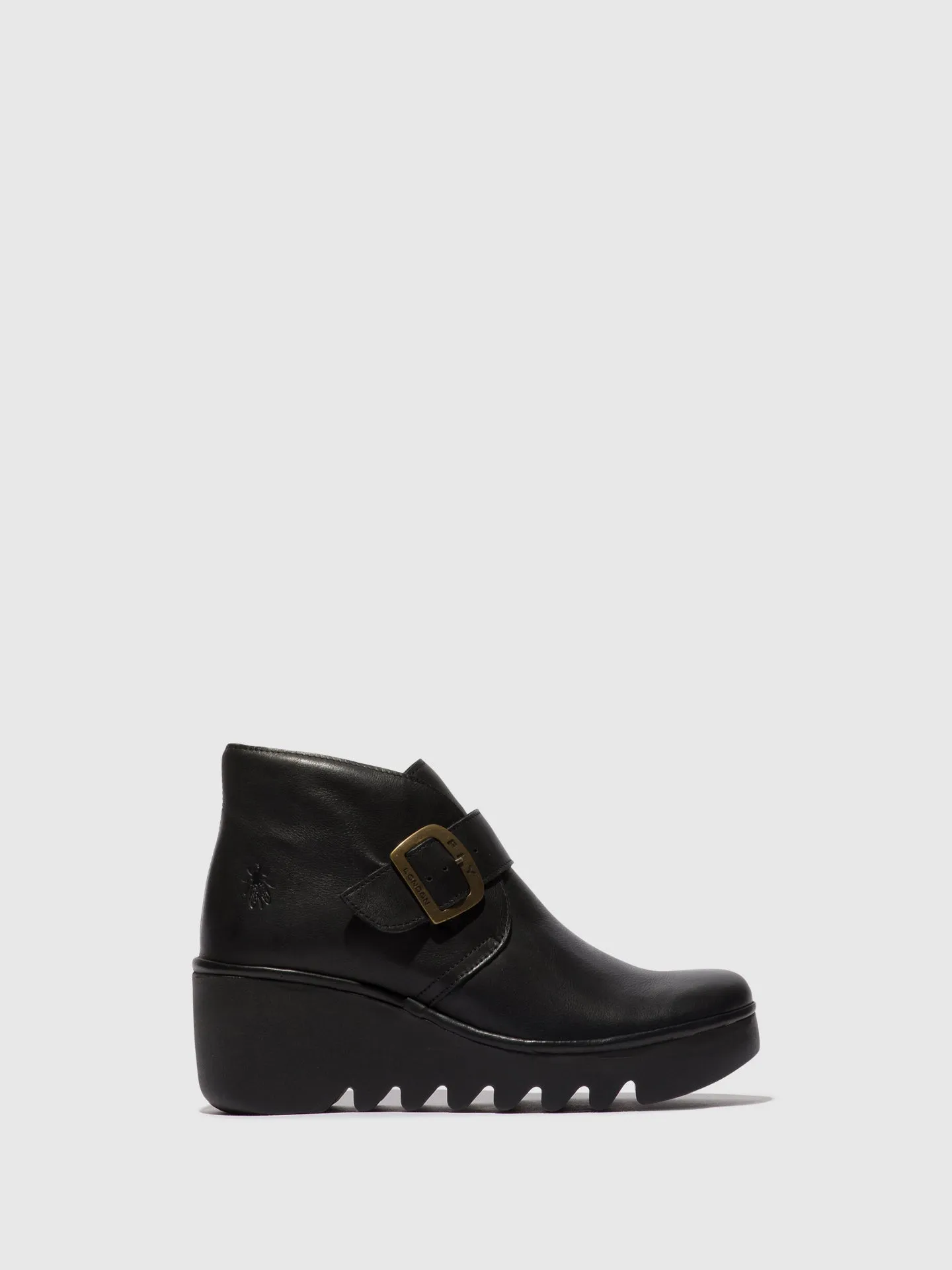 Buckle Ankle Boots BIRT397FLY BLACK sold by Fly London