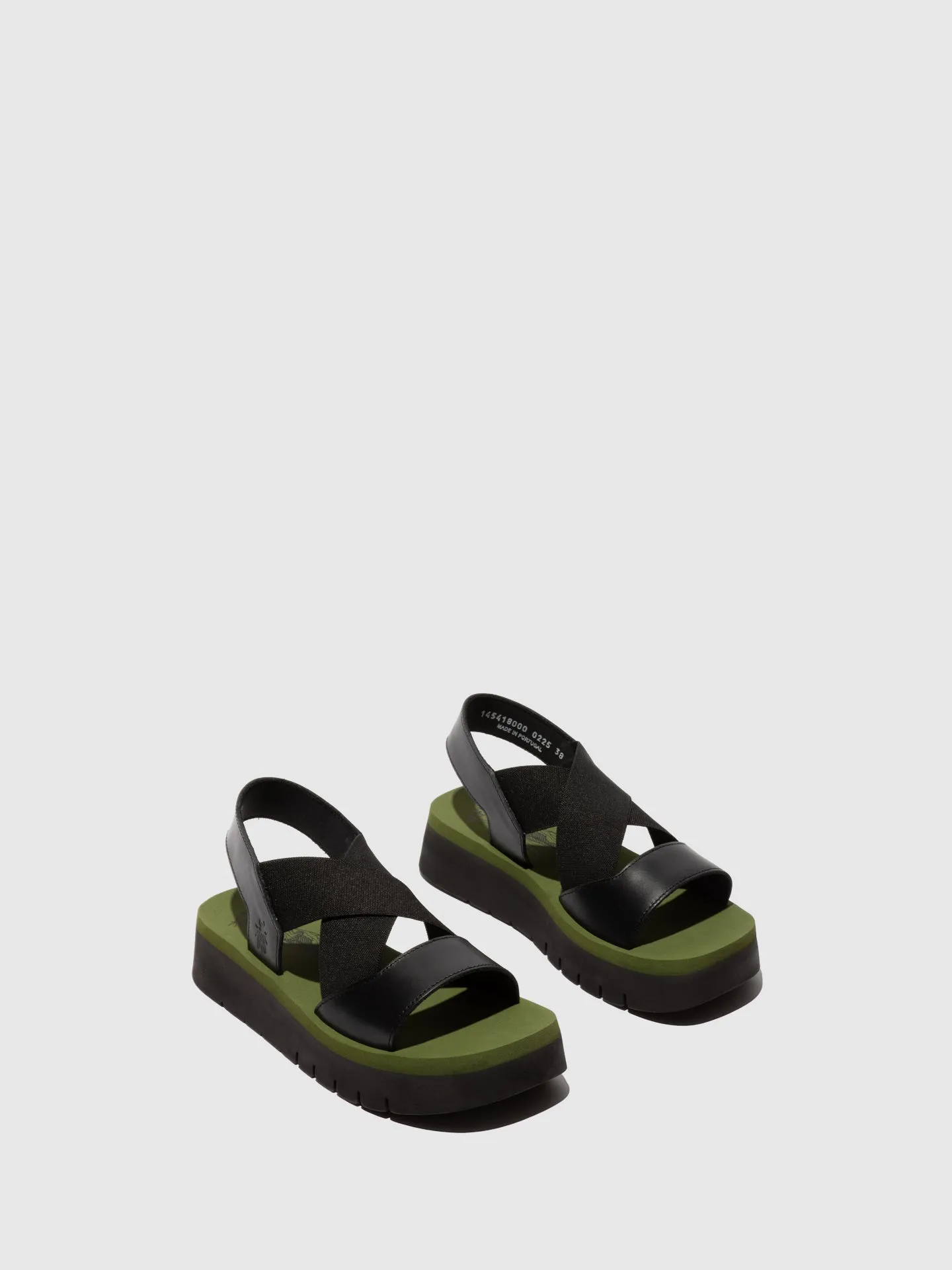 Elasticated Sandals SERK418FLY BLACK/BLACK/ARMY GREEN sold by Fly London product image thumbnail 2
