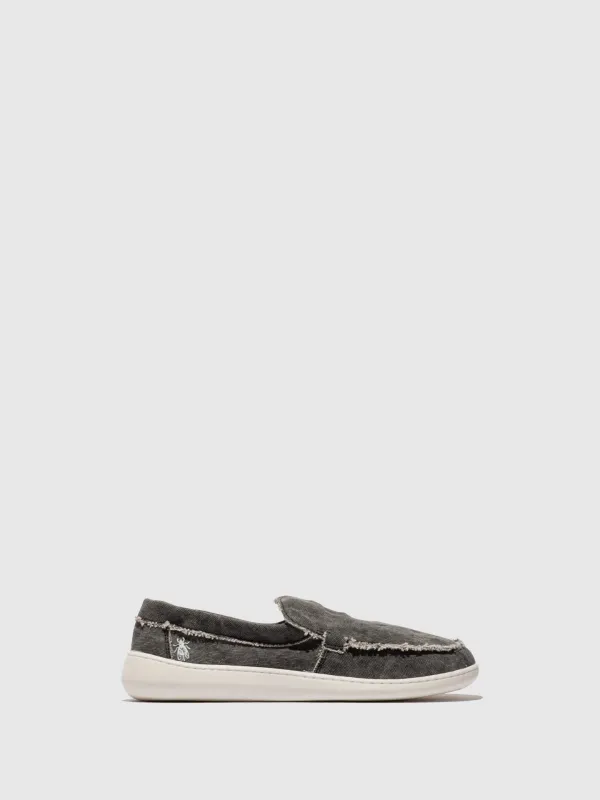Round Toe Loafers COFY669FLY BLACK made by Fly London