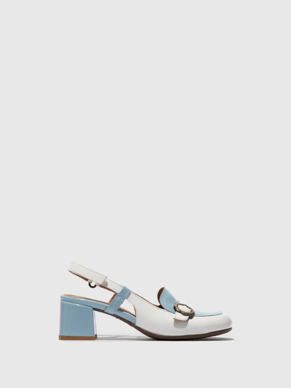 Sling-Back Sandals PEMY456FLY SKY BLUE/OFFWHITE sold by Fly London