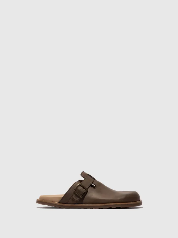 Slip-on Mules MIGS411FLY BROWN made by Fly London