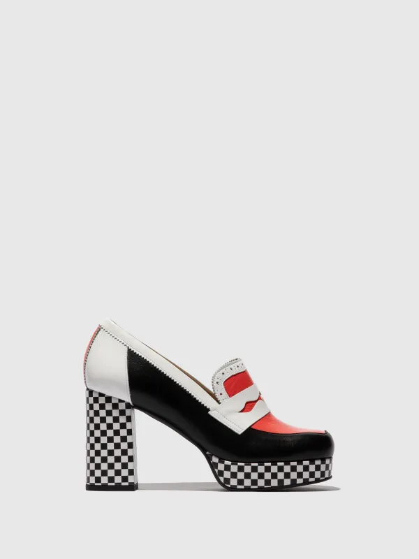 Slip-on Shoes EROK453FLY SCARLET/BLACK/WHITE made by Fly London