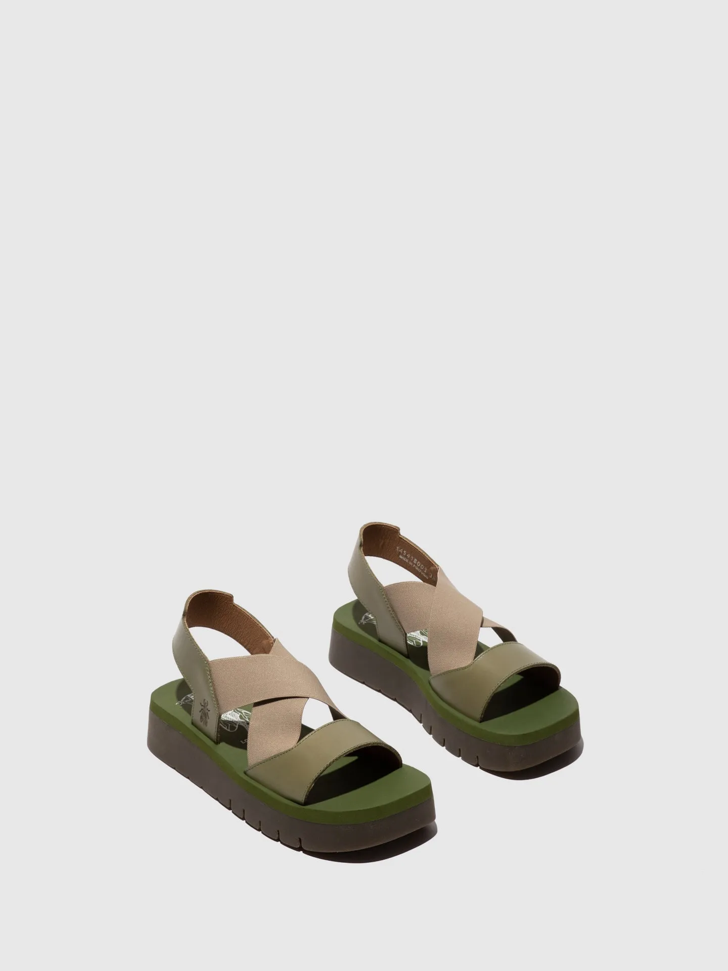 Elasticated Sandals SERK418FLY SMOG/TAUPE/ARMY GREEN sold by Fly London product image thumbnail 2