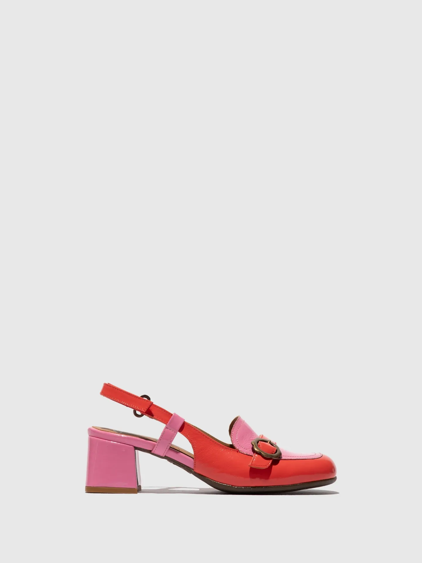 Sling-Back Sandals PEMY456FLY PINK/SCARLET sold by Fly London