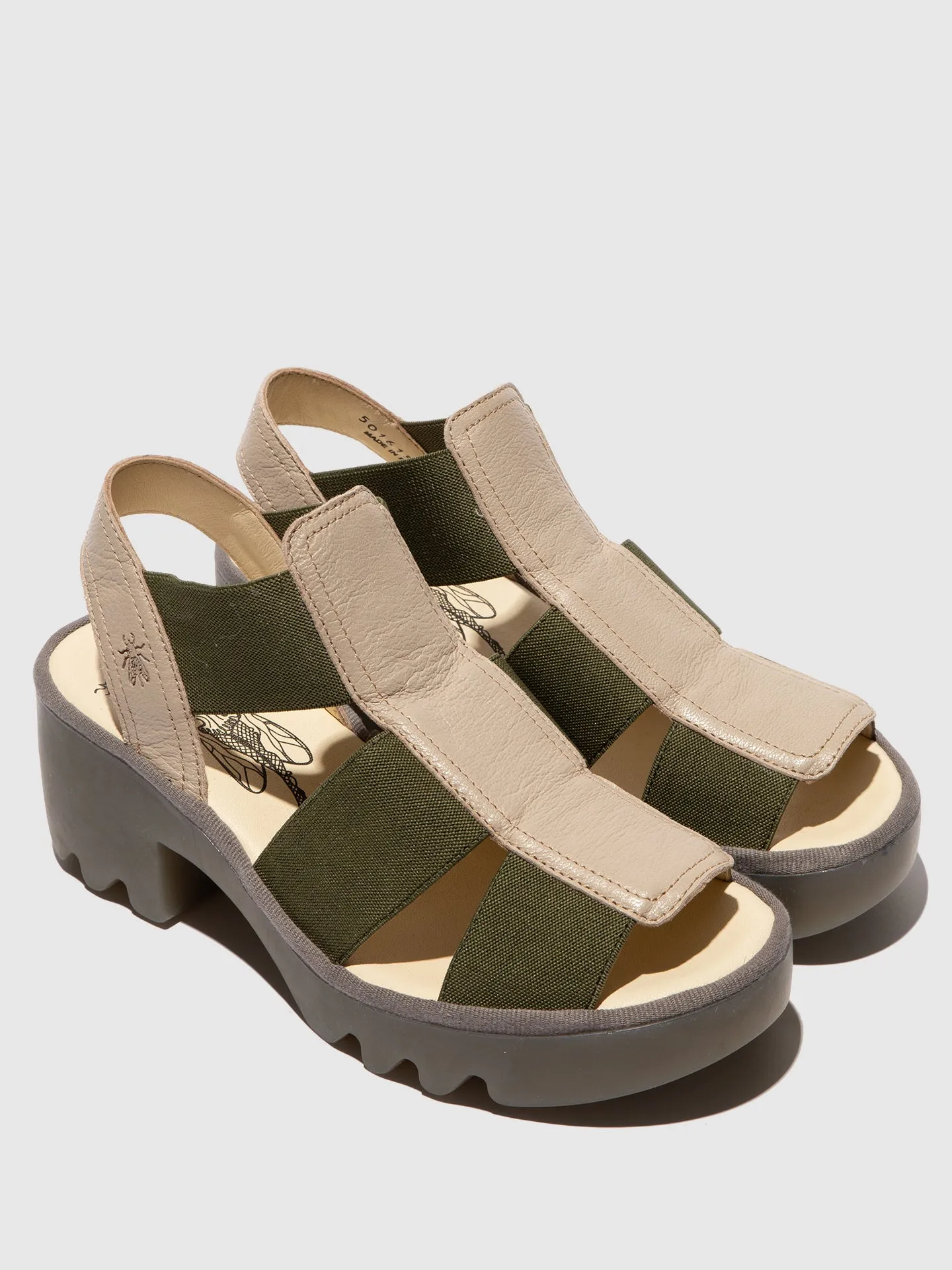 Elasticated Sandals TEEV615FLY TAUPE/KHAKI sold by Fly London product image thumbnail 5