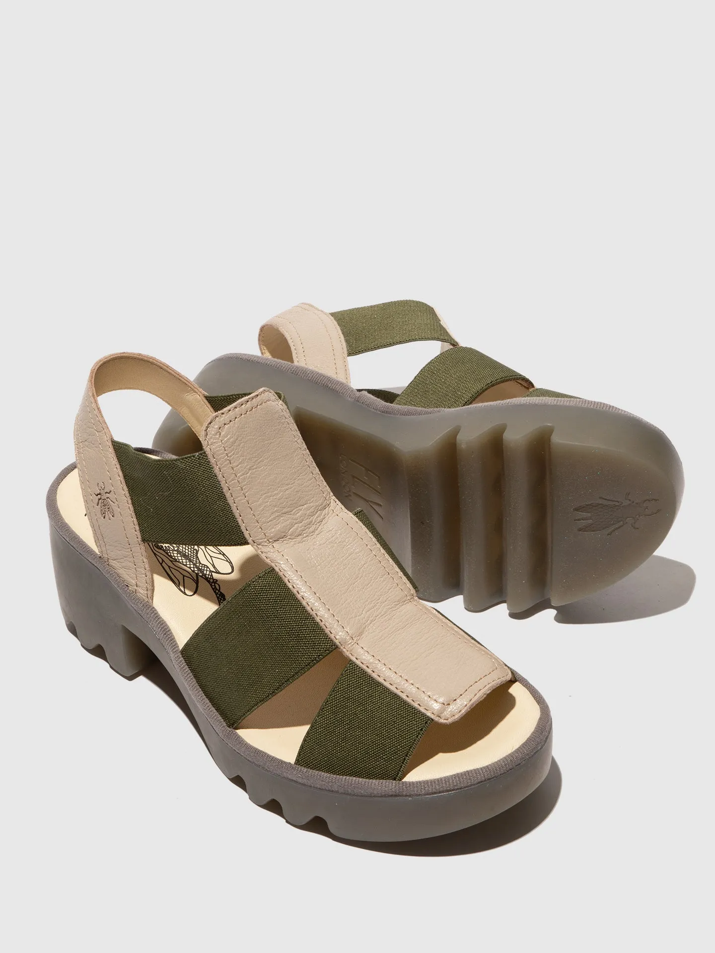 Elasticated Sandals TEEV615FLY TAUPE/KHAKI sold by Fly London product image thumbnail 4