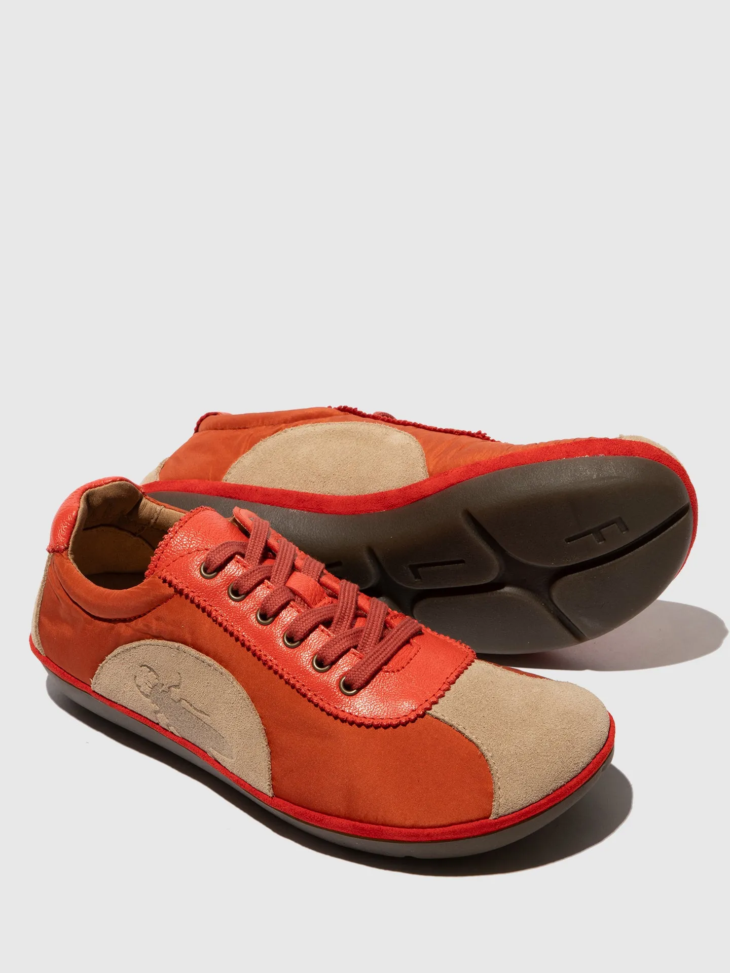 Lace-up Trainers MEEG105FLY TAUPE/RED sold by Fly London product image thumbnail 4