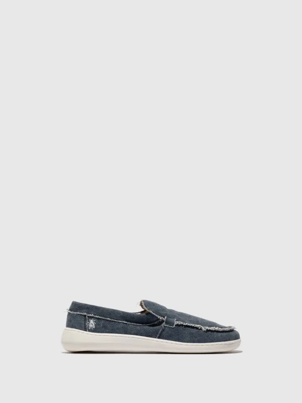 Round Toe Loafers COFY669FLY BLUE made by Fly London