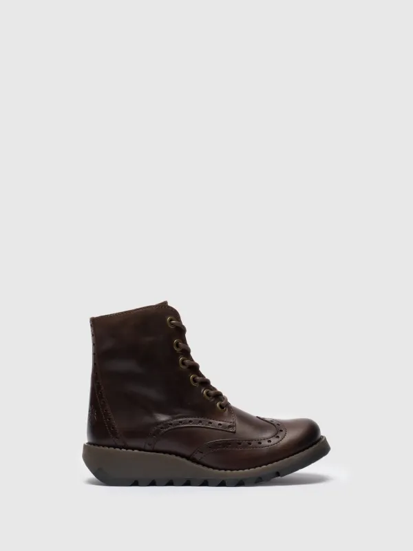 Lace-up Ankle Boots SARL069FLY DK.BROWN sold by Fly London