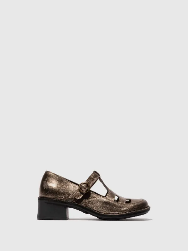 Mary Jane Shoes EMAF180FLY DK GOLD made by Fly London