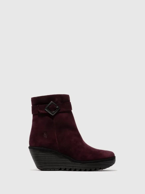 Buckle Ankle Boots YUJI596FLY PURPLE made by Fly London